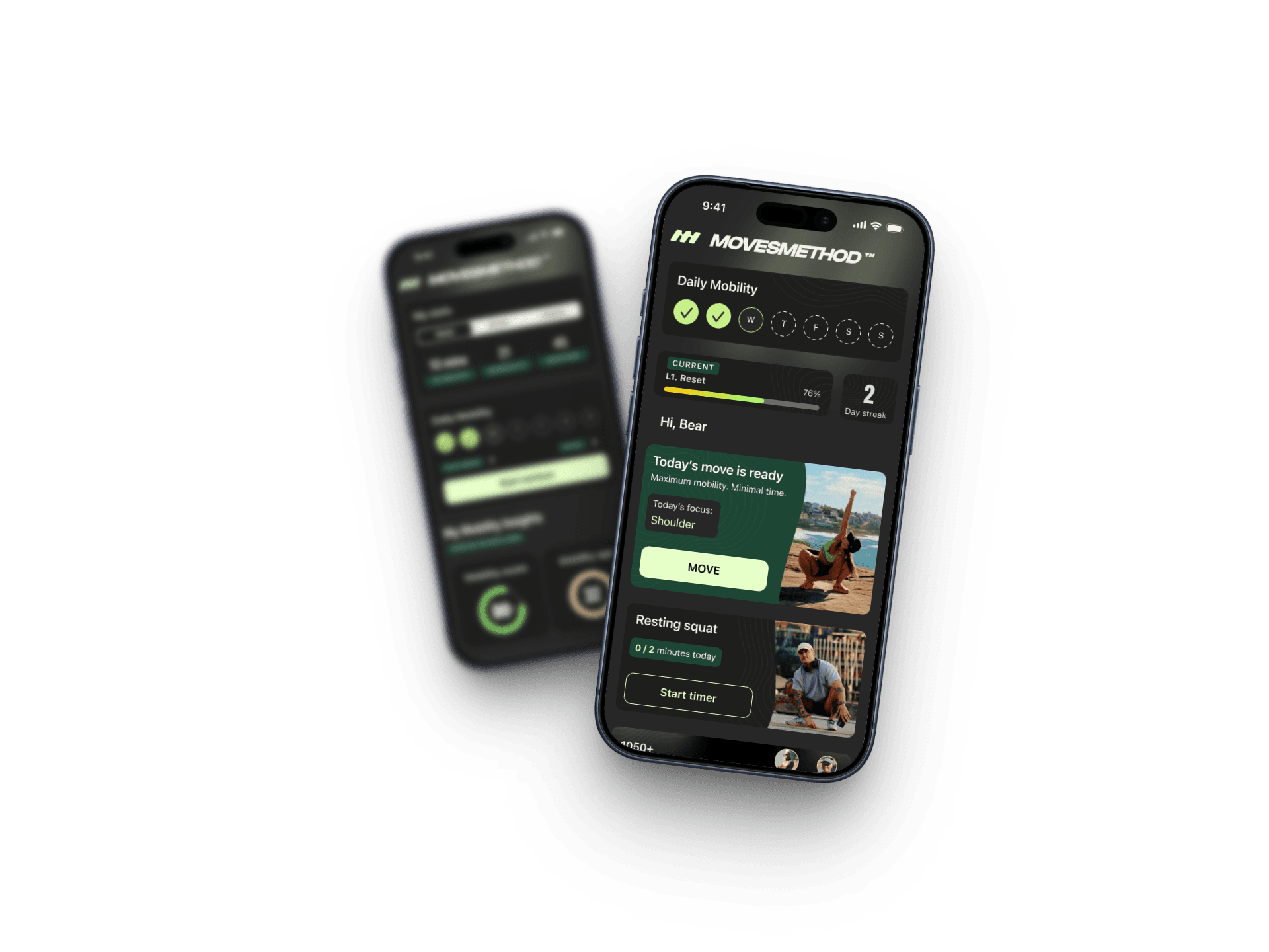 MovesMethod App MVP screens