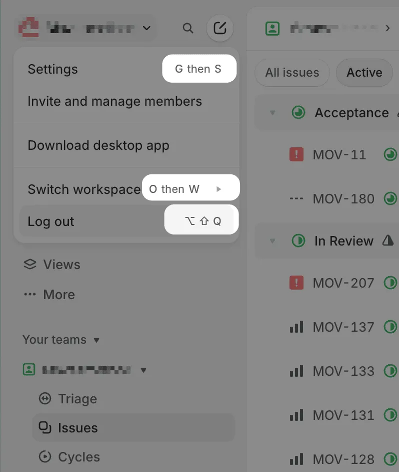 Keyboard shortcuts appear directly inside the action tooltips. Users do not need to study them separately. The act of using the product gradually trains them.