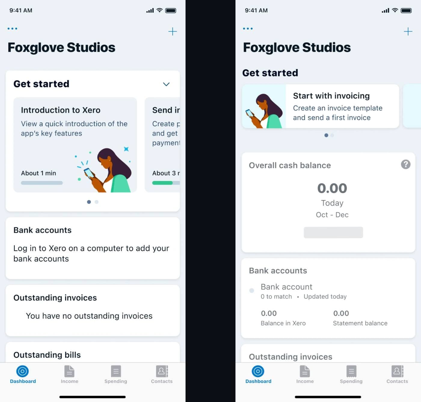 Guided Setup states and sizes
